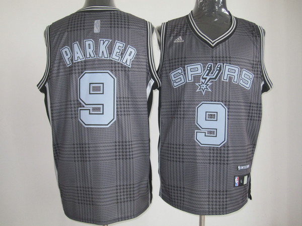  NBA San Antonio Spurs 9 Tony Parker Swingman Black Square Jersey